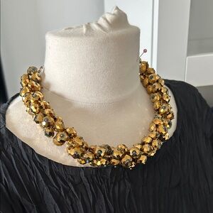 Gold beaded necklace 18”